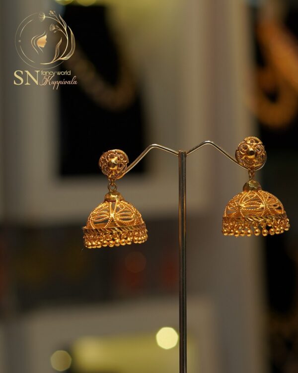 Pure Gold Plated Bridal Jhumki Earring Collections Shop Online ER3699